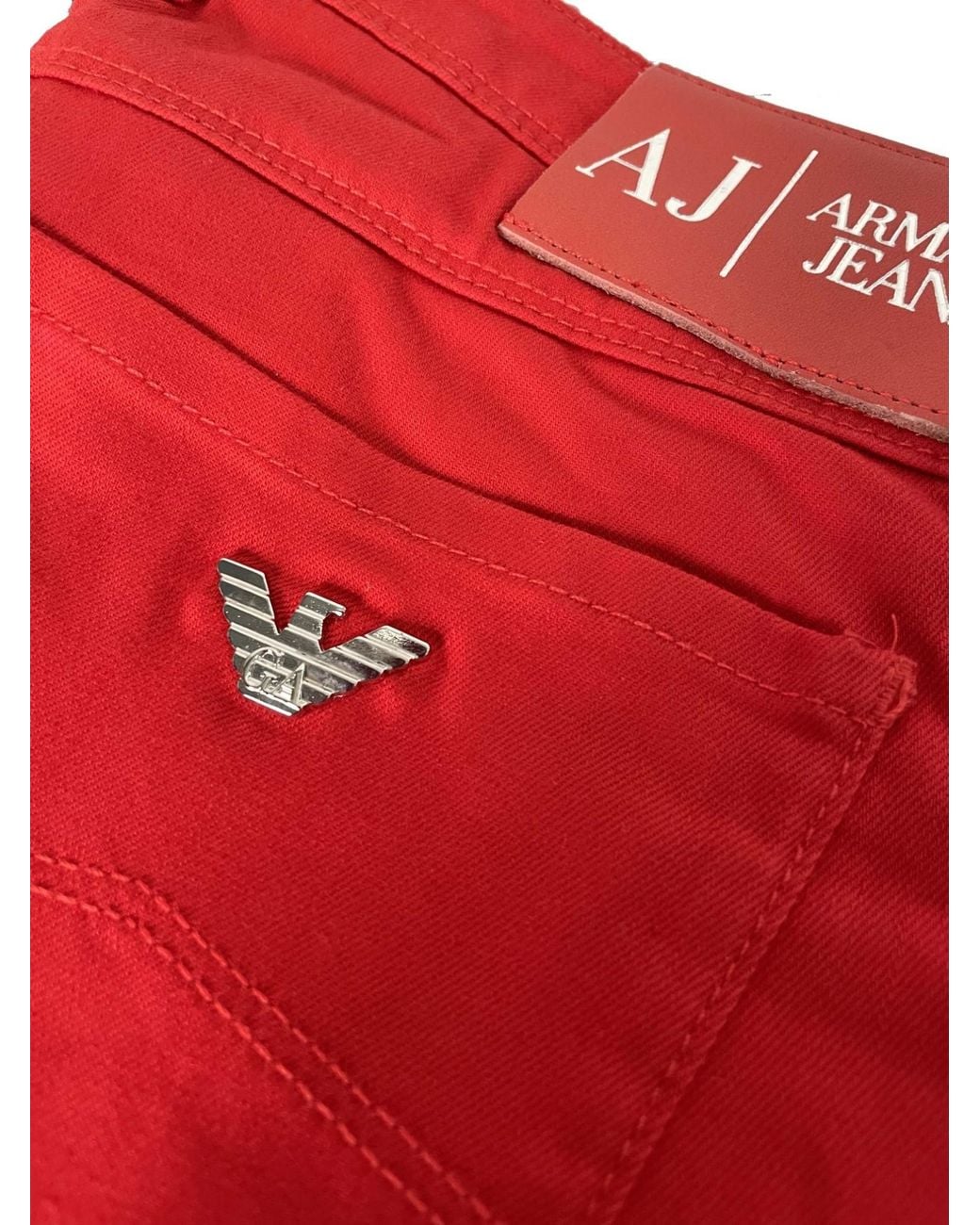 Armani Jeans Red Logo Jeans