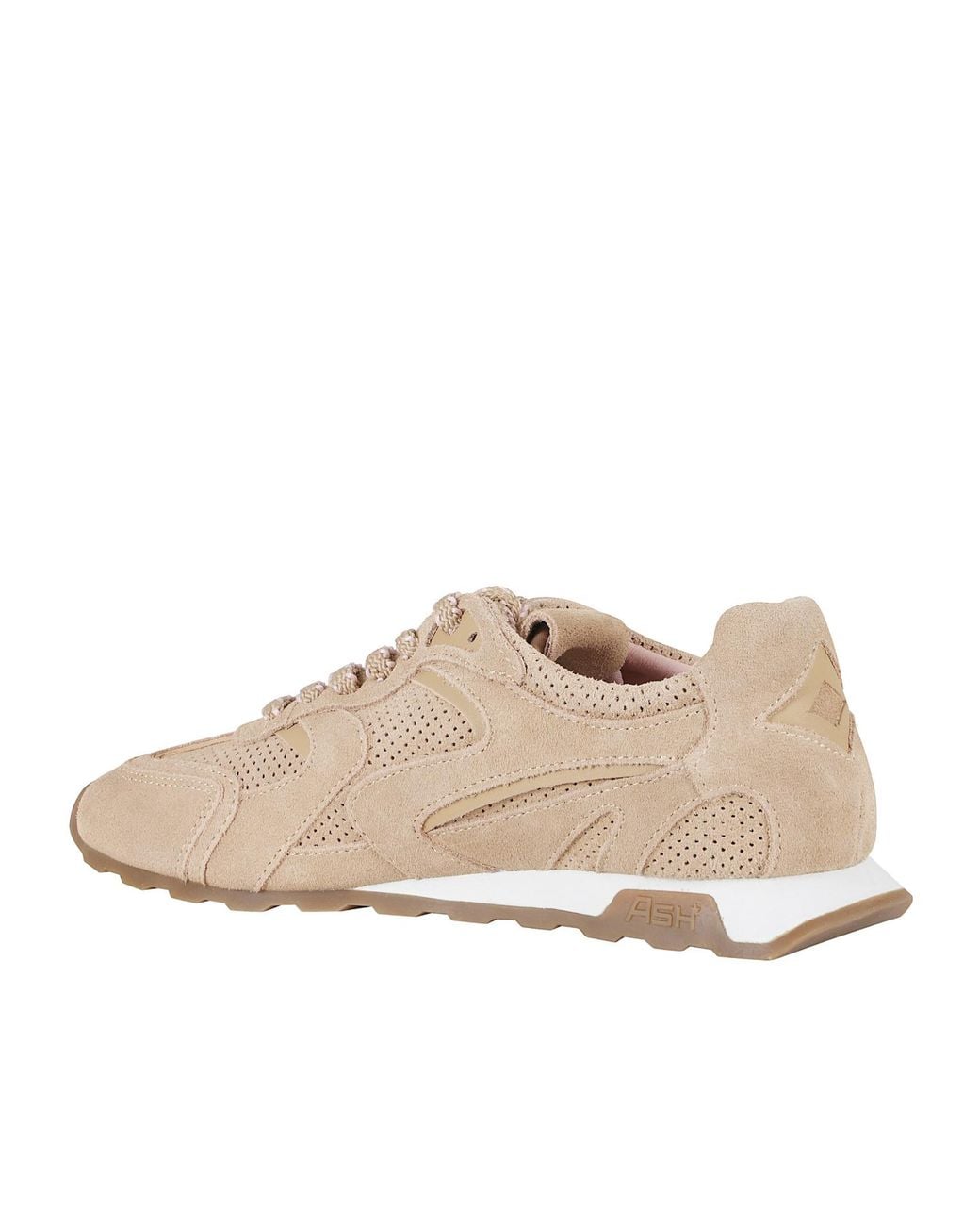 Ash Natural Lace-Up Low-Top Sneakers