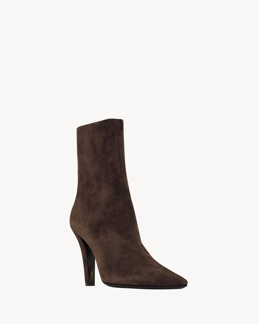 Saint Laurent Brown Pointed Ankle Boots
