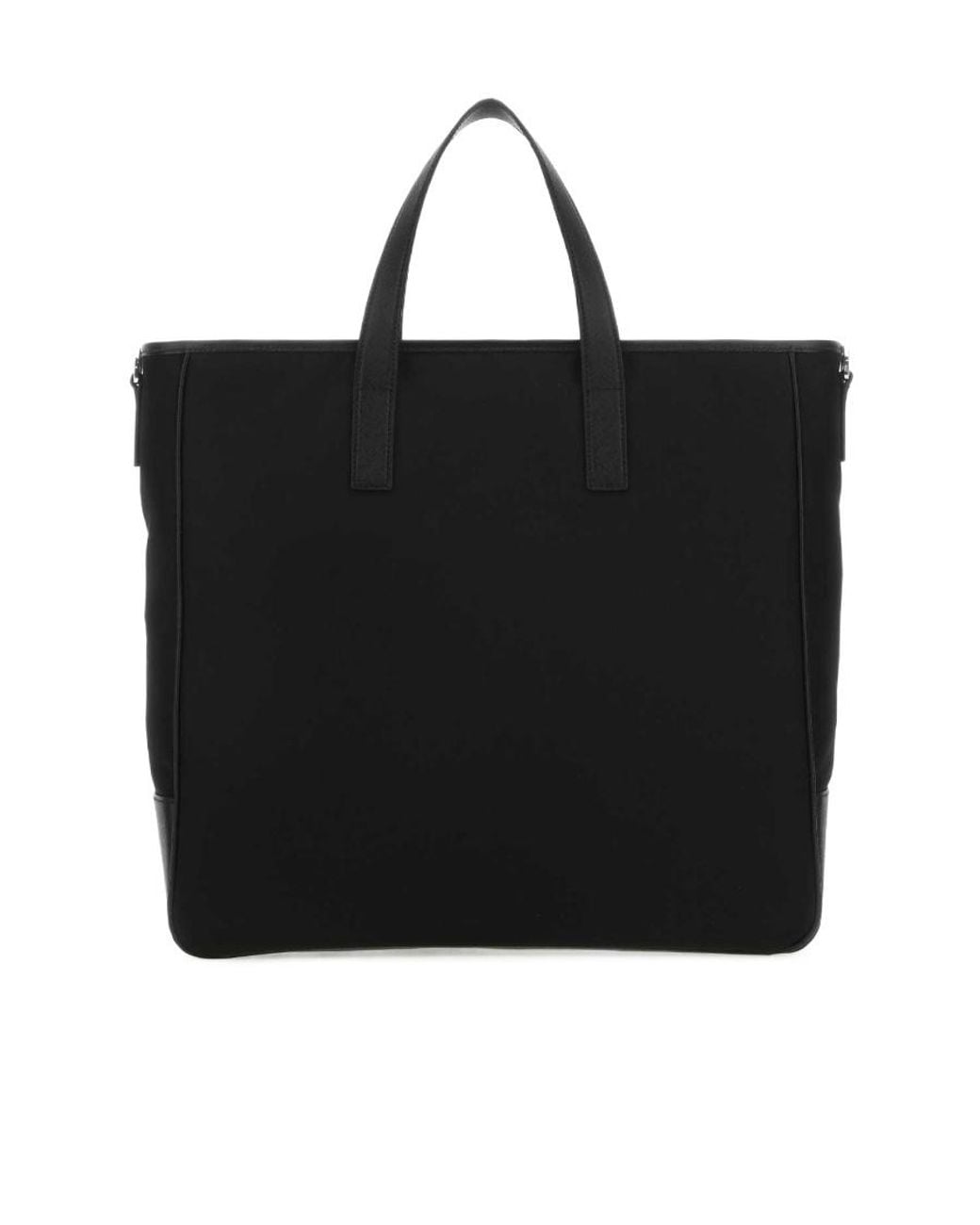 Prada Black Re-Nylon And Saffiano Leather Tote Bag for men