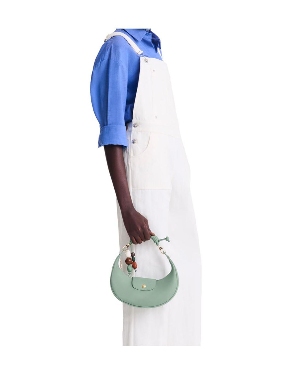 Longchamp Green Le Pliage Zipped Shoulder Bag