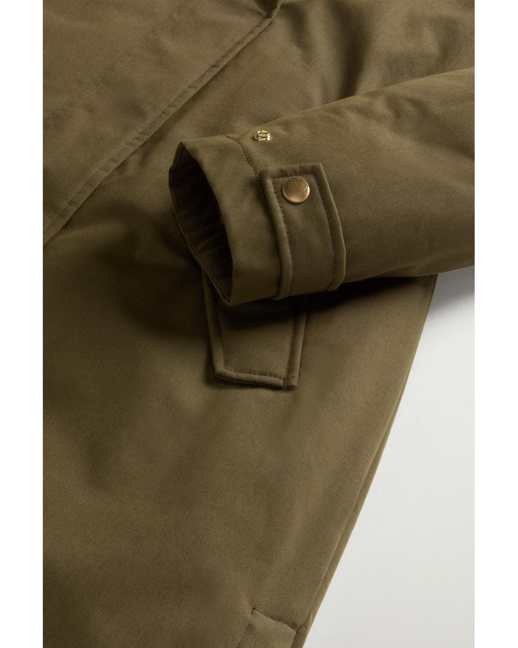 Woolrich Green Padded Hooded Long Coat