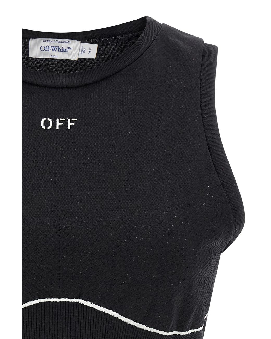 Off-White c/o Virgil Abloh Black Crew Neck Sports Vest