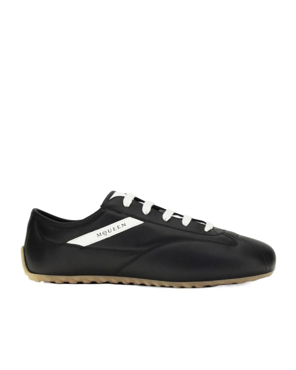 McQueen Black Lace-Up Low-Top Sneakers for men