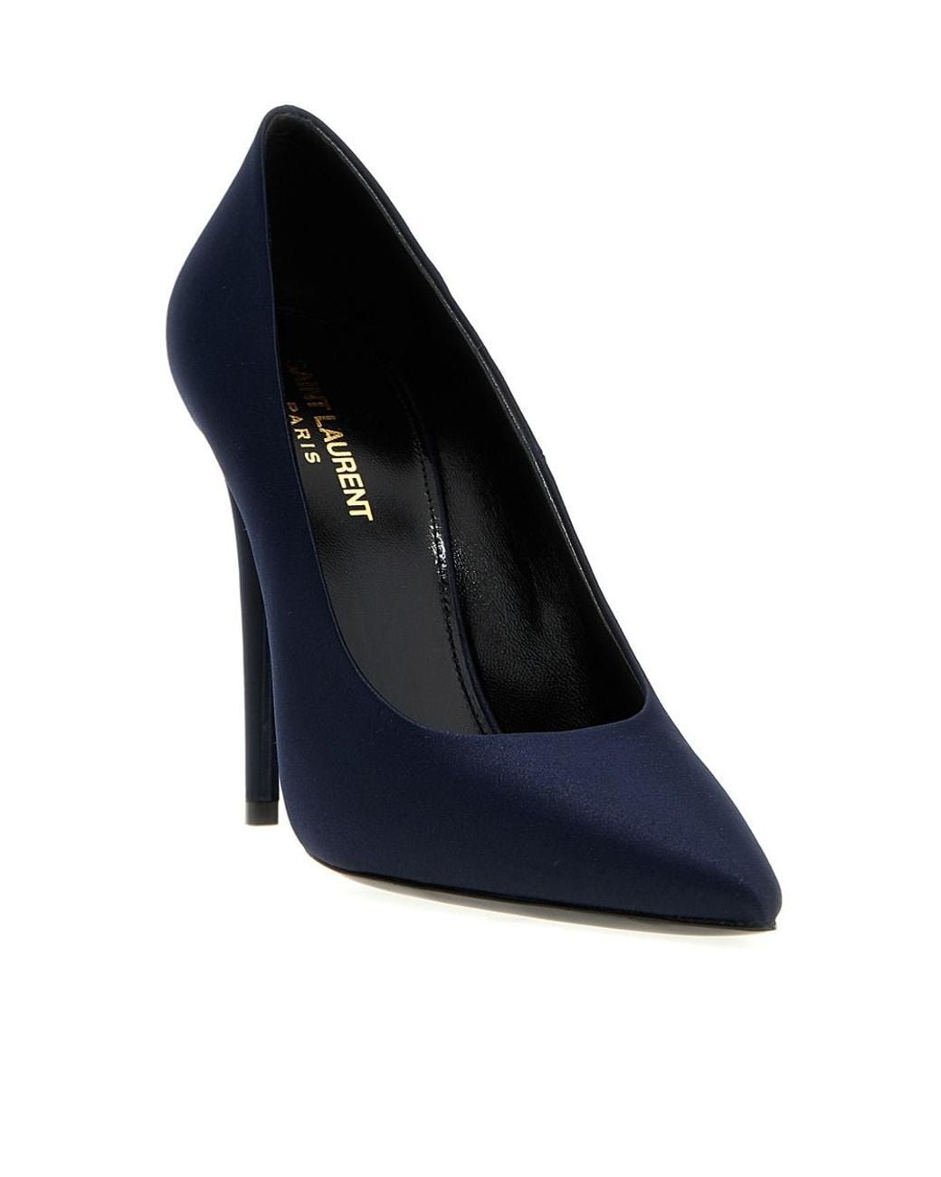 Saint Laurent Blue Monceau Pointed Toe Pumps