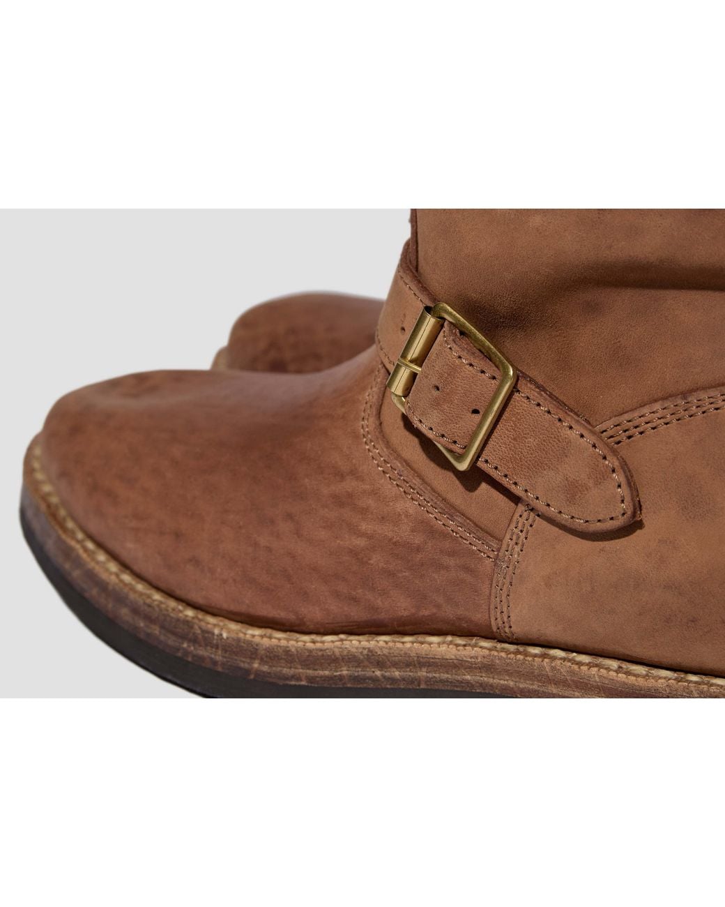 Visvim Brown Buckled High-Top Boots for men