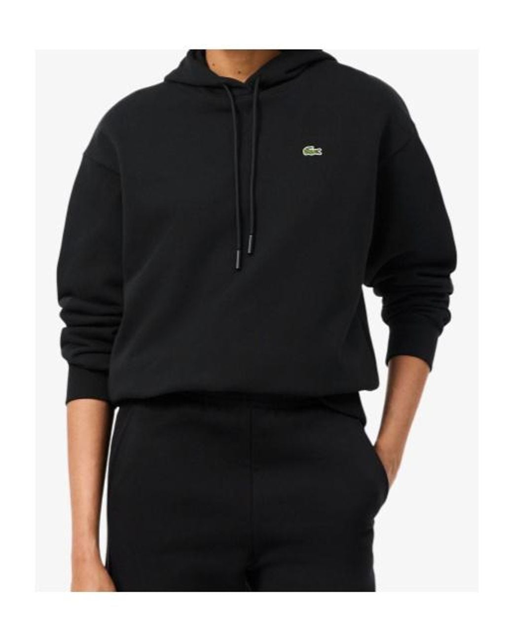 Lacoste Blue Oversized Fleece Hoodie