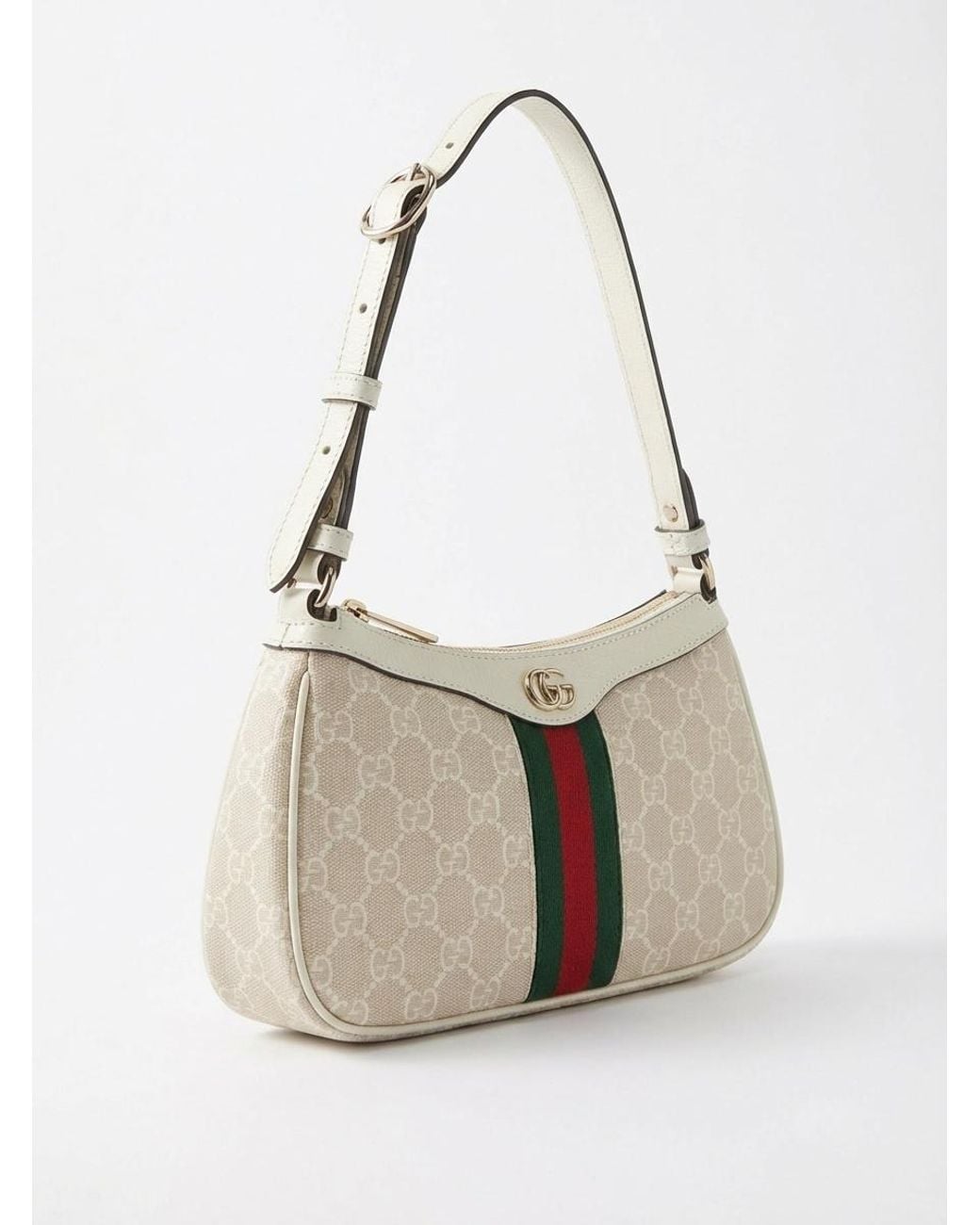 Gucci White Ophidia Small Shoulder Bag