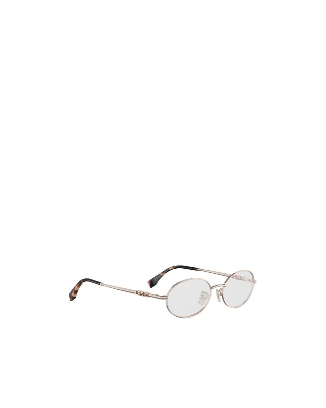 Fendi White Eyewear Oval Frame Glasses