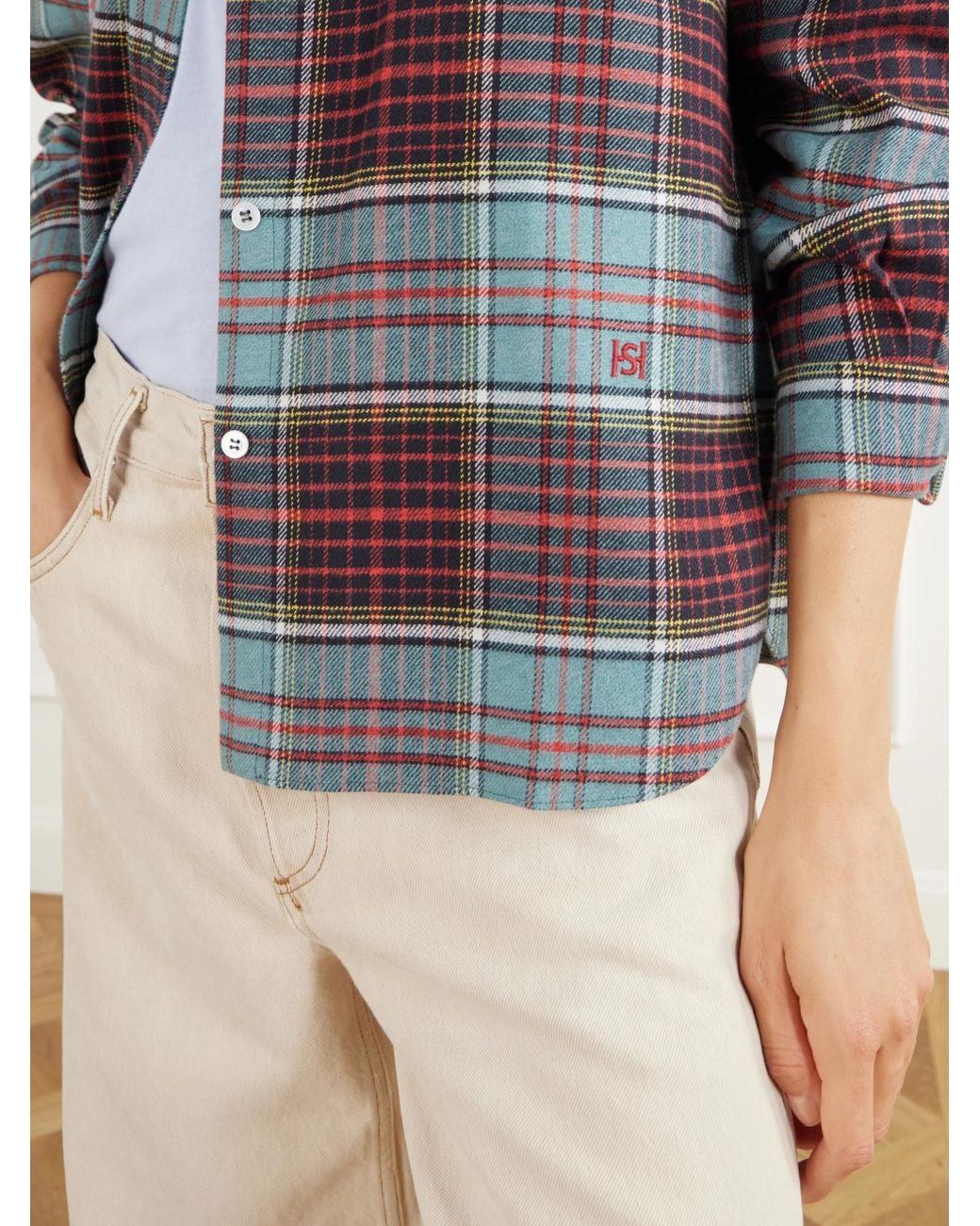 High Sport Multicolor Checked Logo-Embroidered Cotton-Flannel Shirt