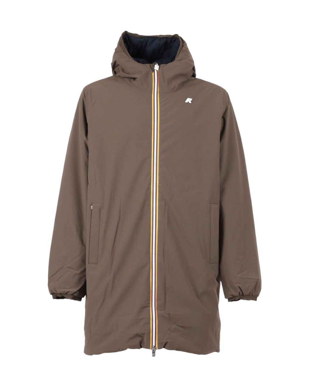 K-Way Brown Jacob St Warm Reversible Jacket for men