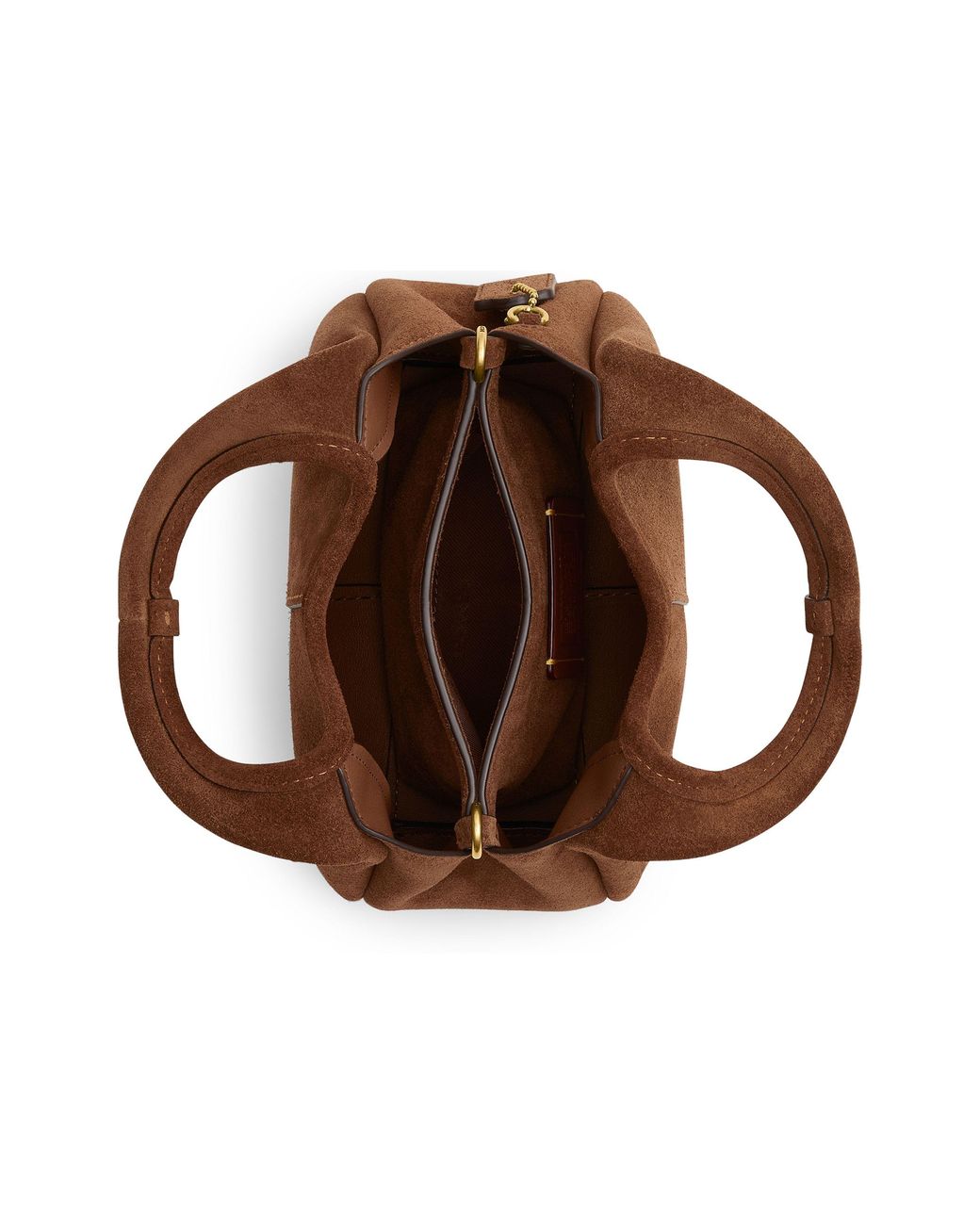 COACH Brown Lana 19 Suede Shoulder Bag