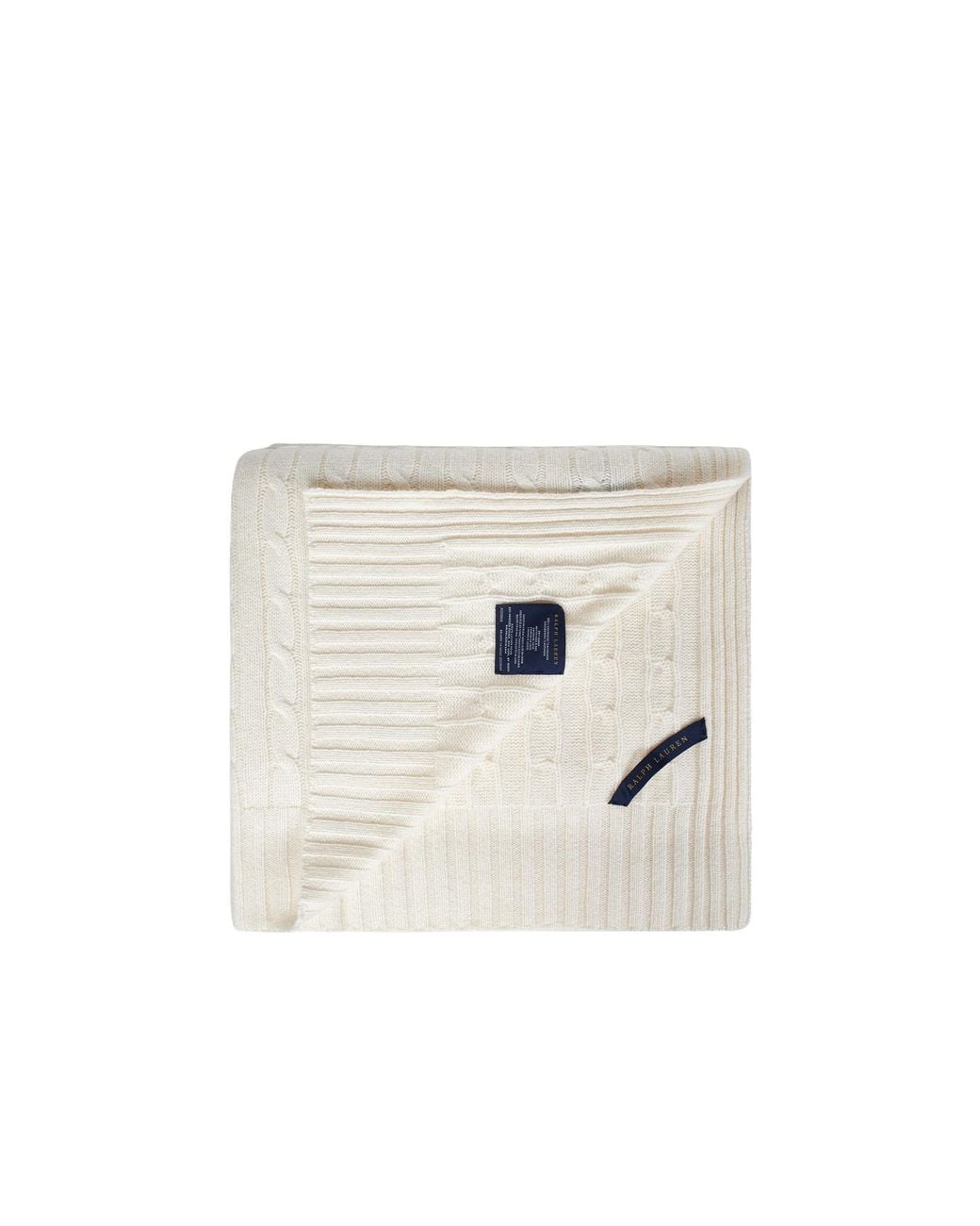 Ralph Lauren White Home Ribbed Knit Throw for men