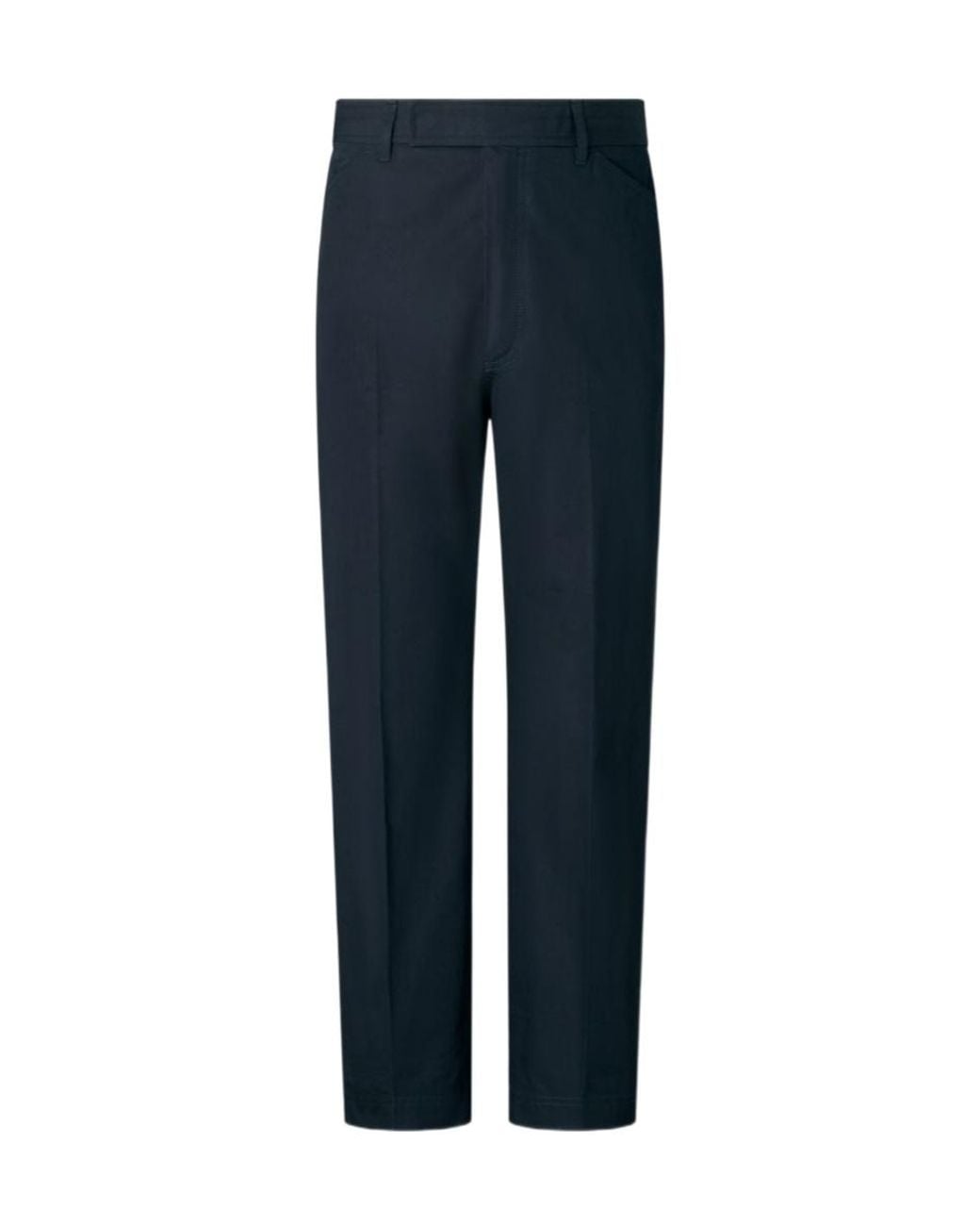 Thom Browne Blue Tapered Cropped Chino Trousers for men