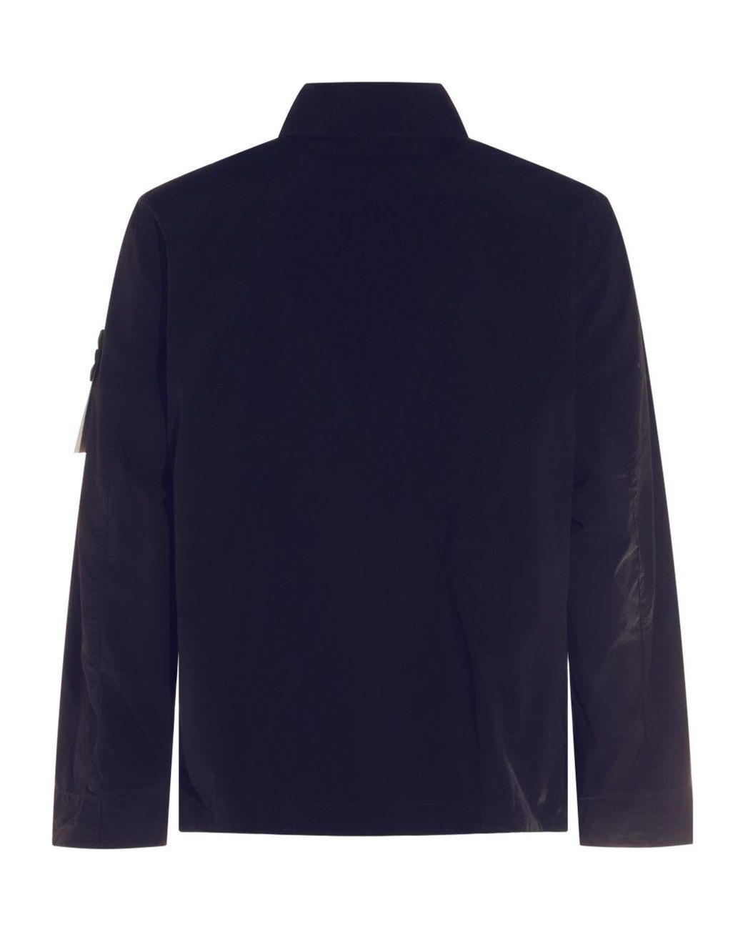 Stone Island Blue Touch Poly-Tc Logo Patch Jacket for men