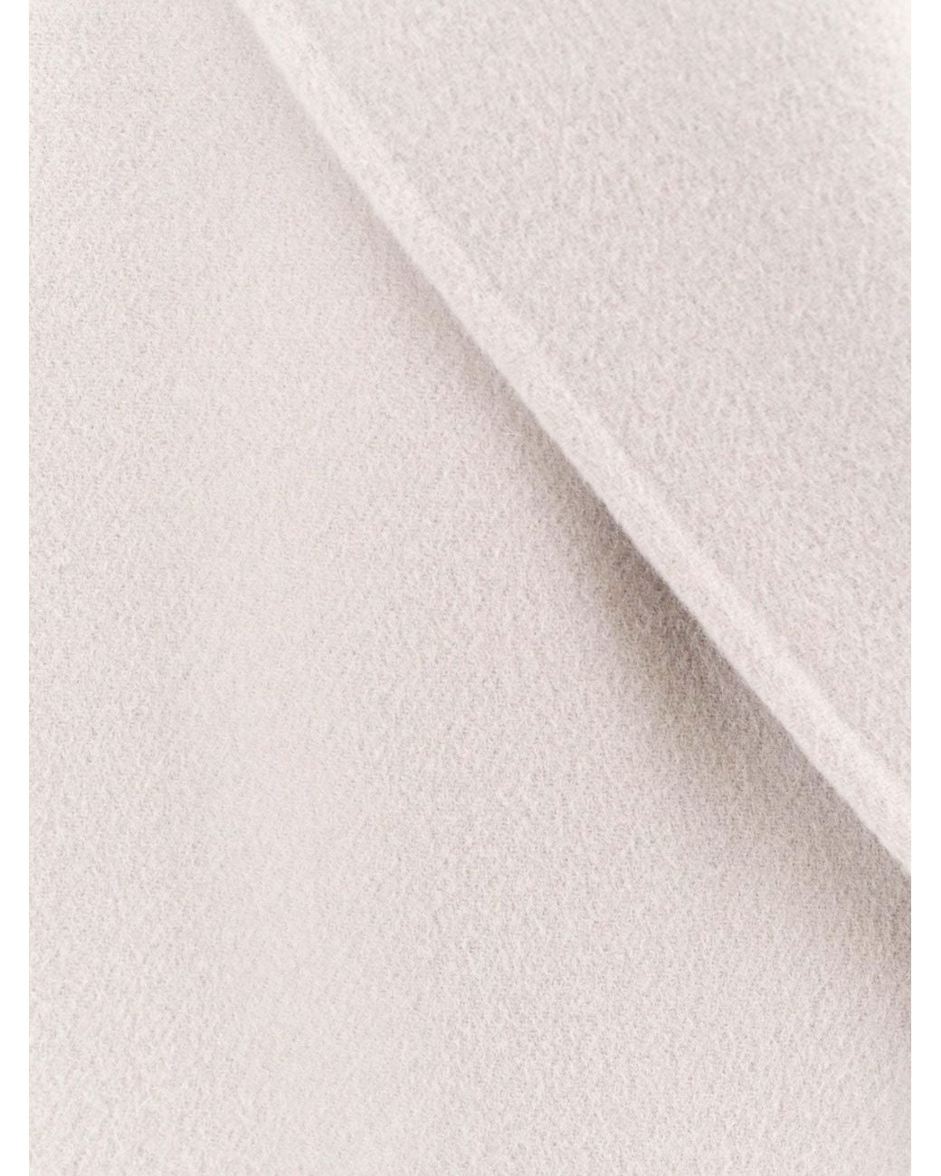 Max Mara White 'S Belted Long-Sleeved Coat