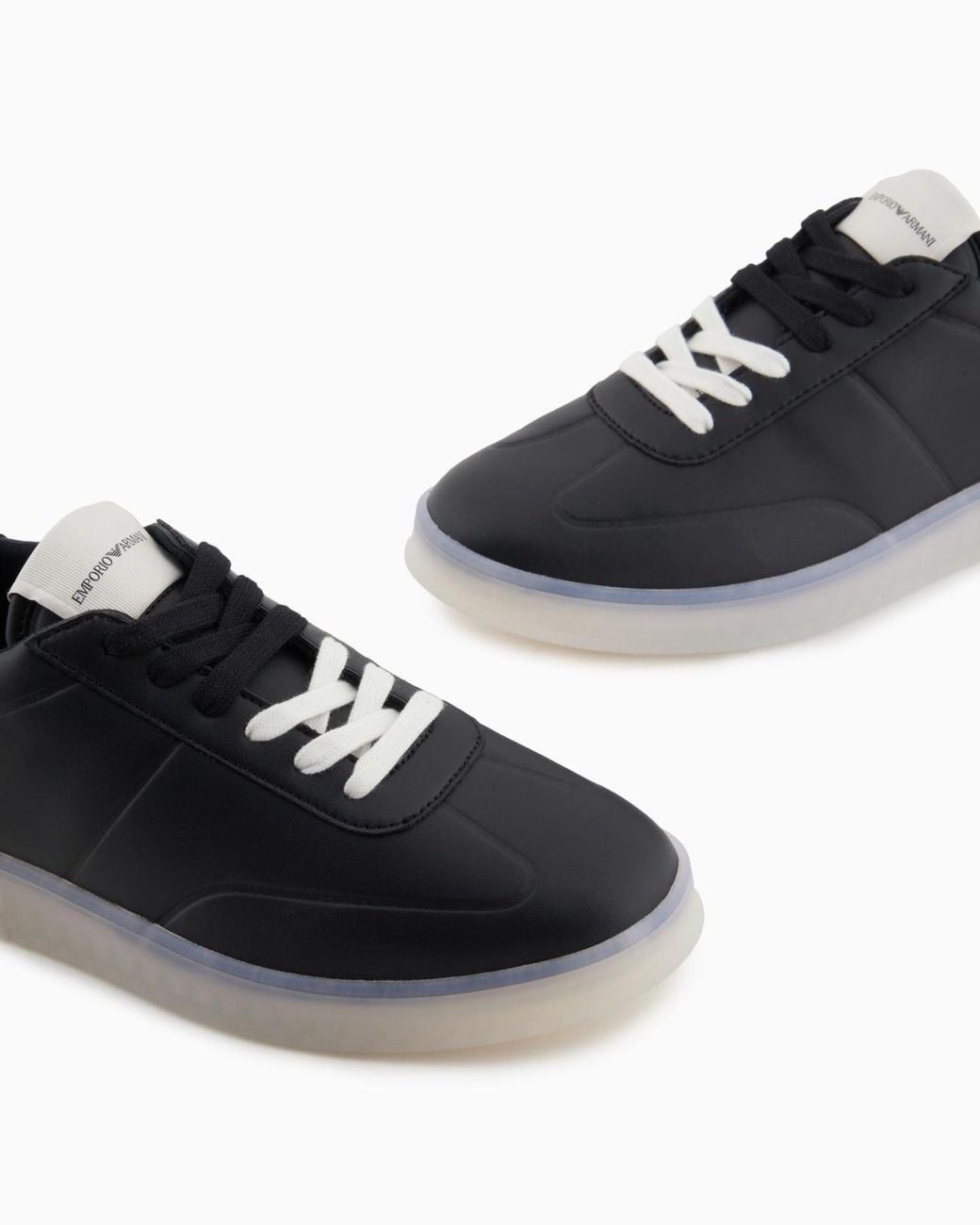 Emporio Armani Black Lace-Up Sneakers for men