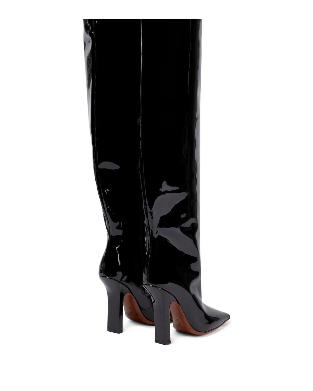 Vetements Black Boomerang Over-The-Knee Boots
