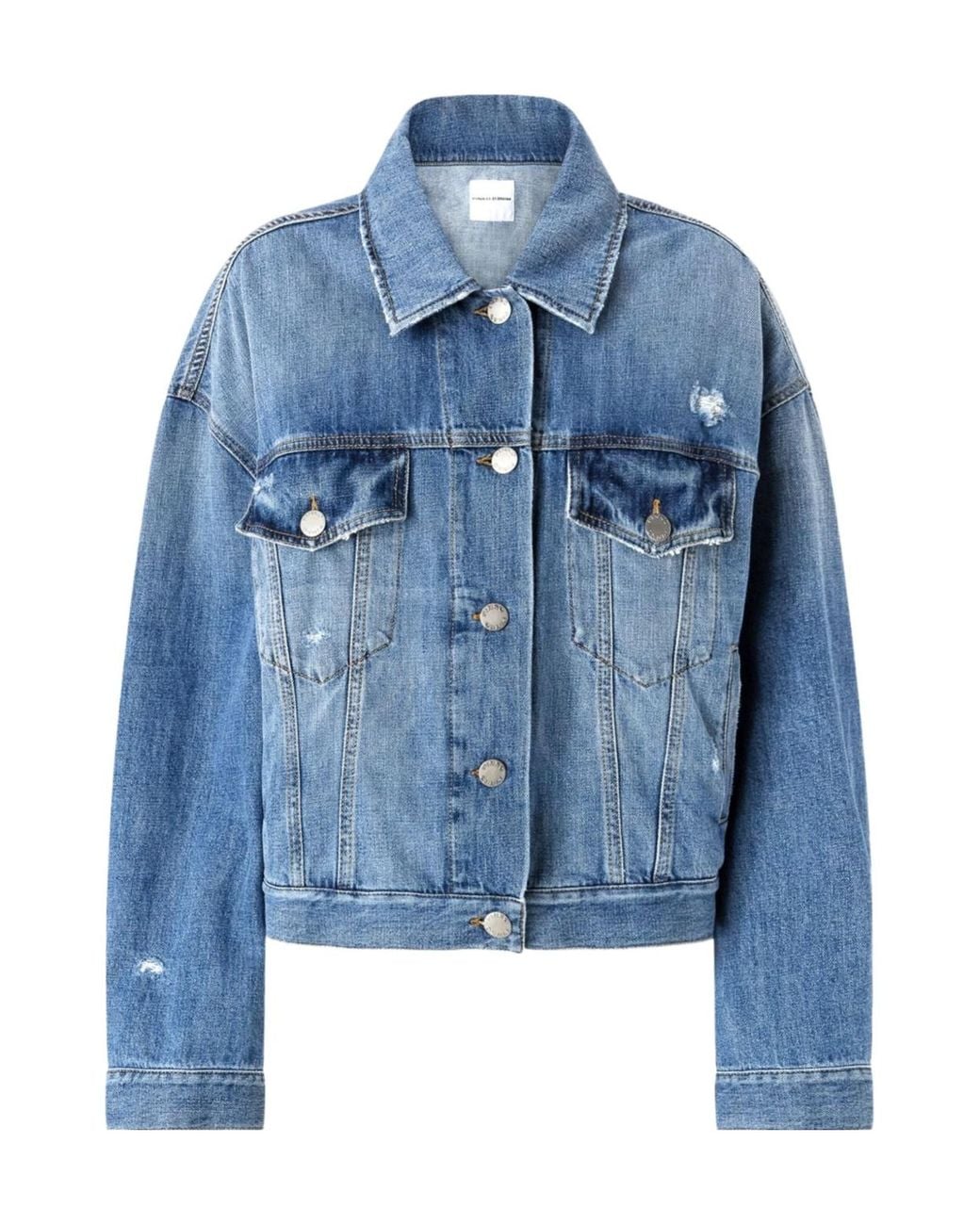 Pinko Blue Classic Collar Denim Jacket