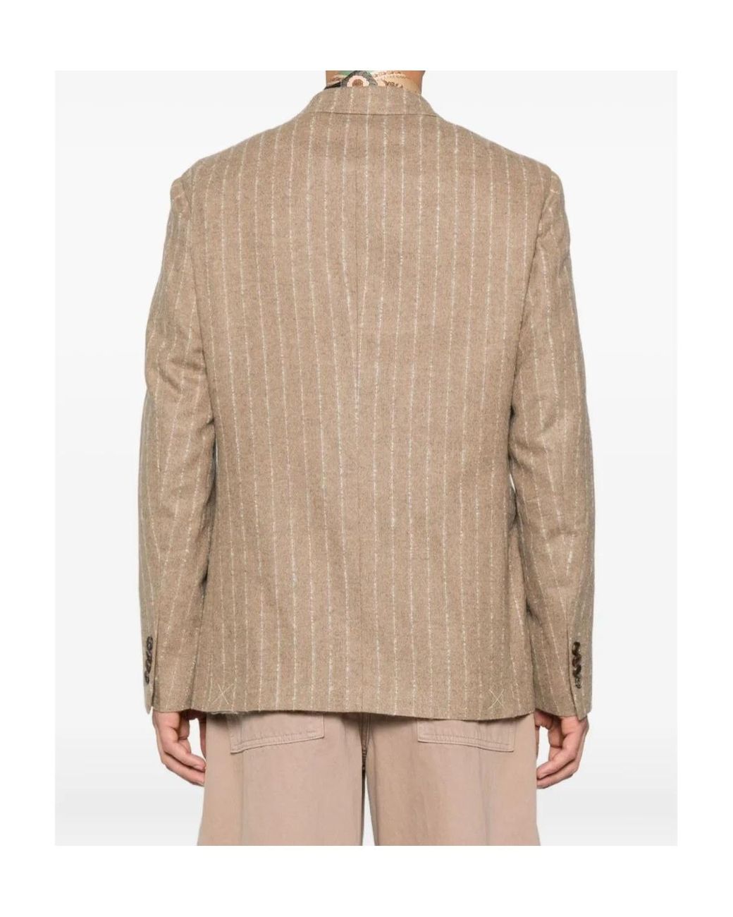 Etro Natural Pinstripe Blazer for men