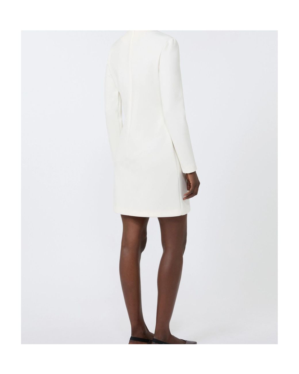 Max Mara White Short Scuba Jersey Dress
