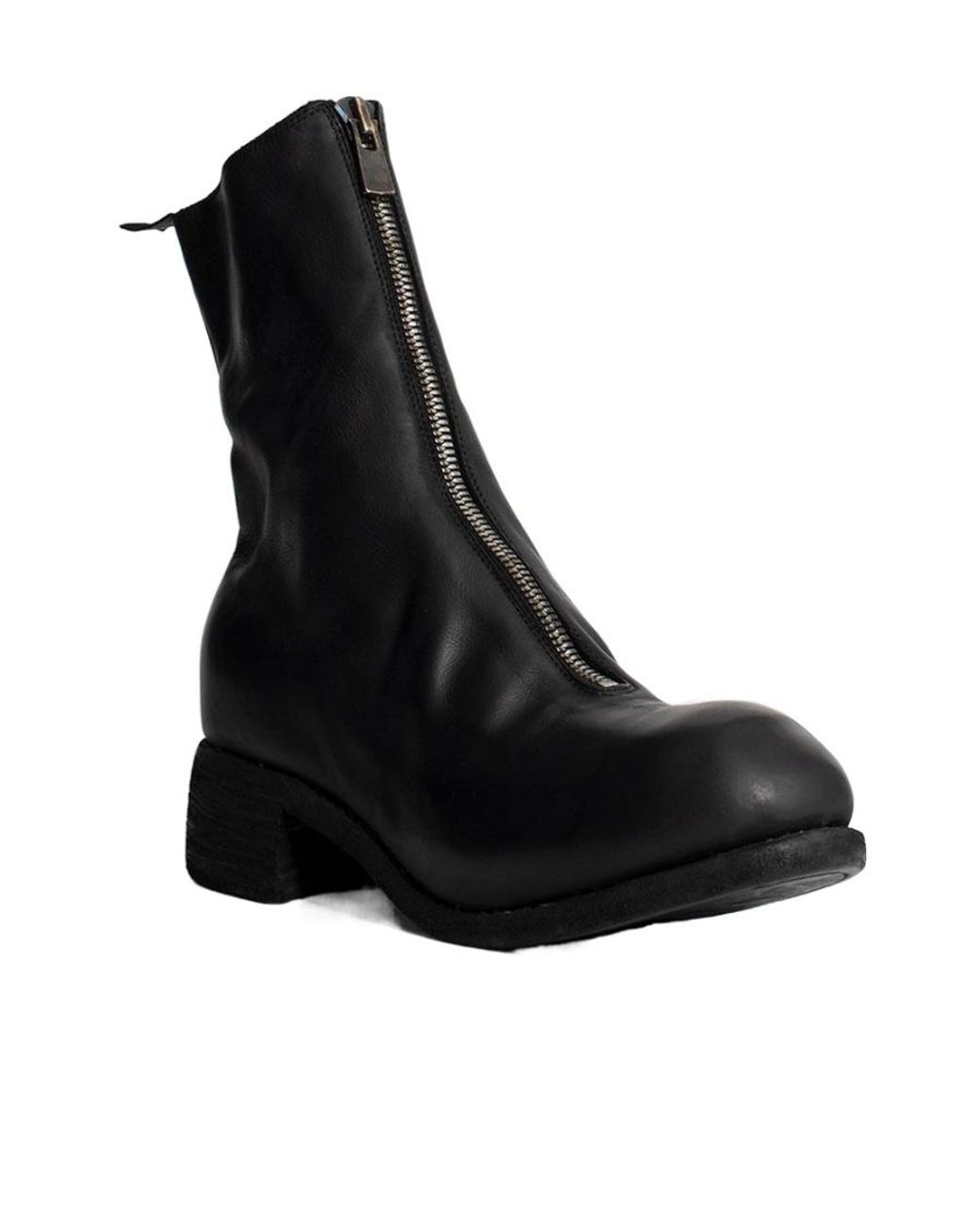 Guidi Black Zippered Leather Boots