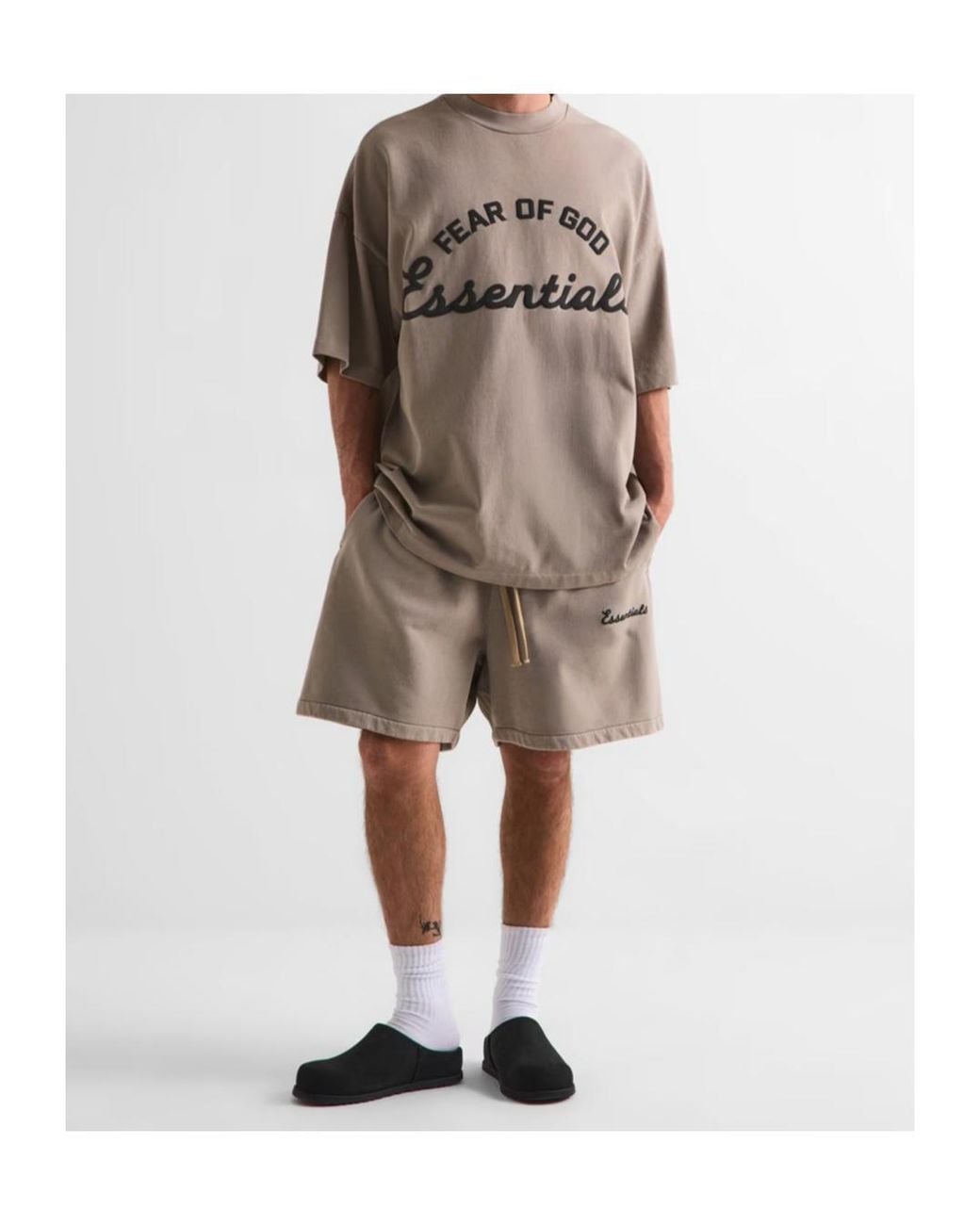 Fear Of God Gray Logo Loose T-Shirt for men