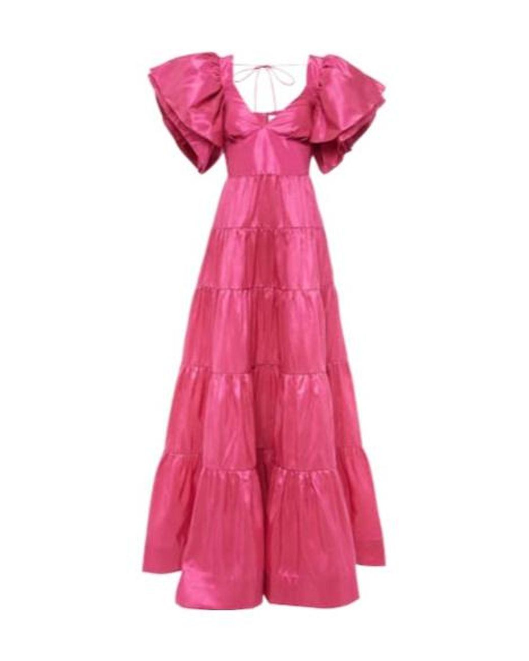 Rebecca Vallance Pink Niarah Puff-Sleeve Gown
