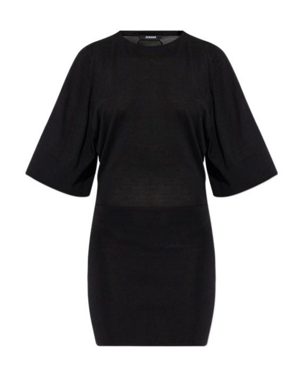 Jacquemus Black Short-Sleeve Mini Dress