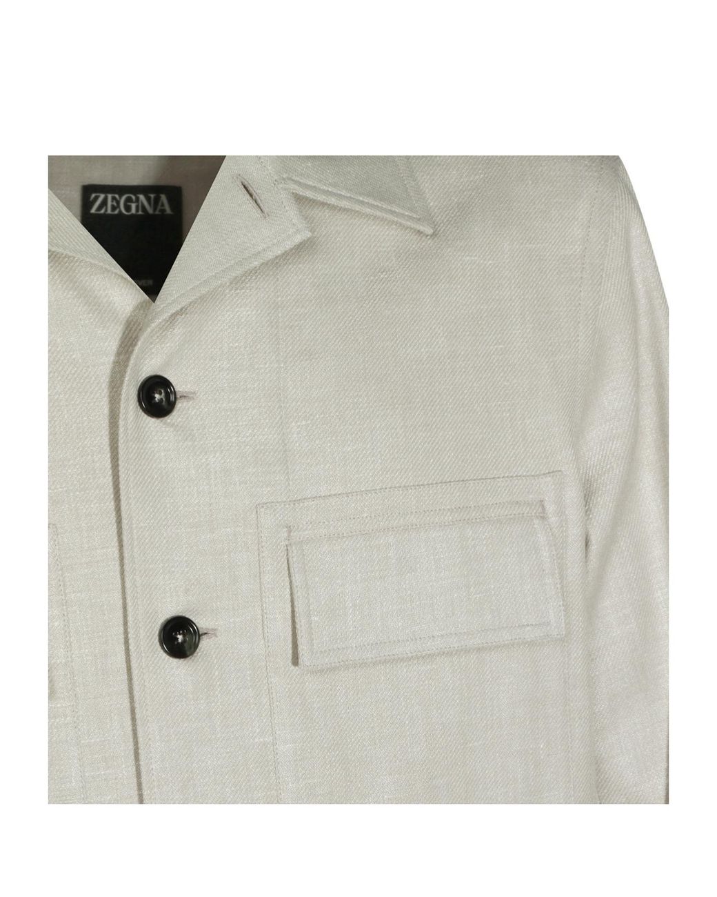 Zegna White Button-Up Overshirt for men