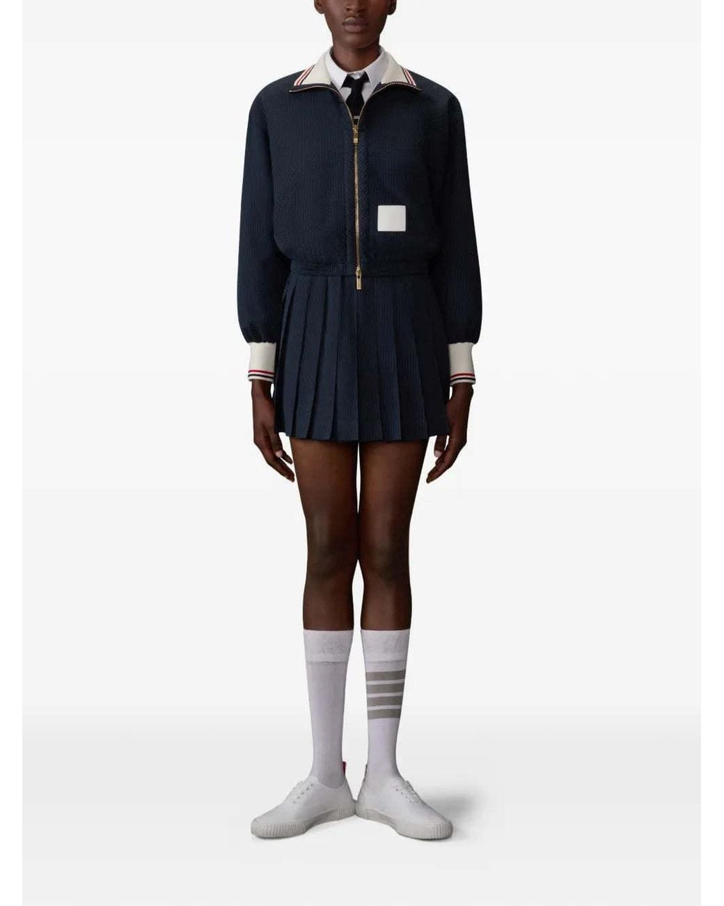Thom Browne Blue Thom E Wool Long Skirt