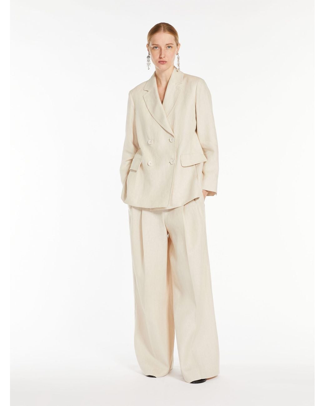 Max Mara Natural 'S Double-Breasted Long-Sleeved Jacket