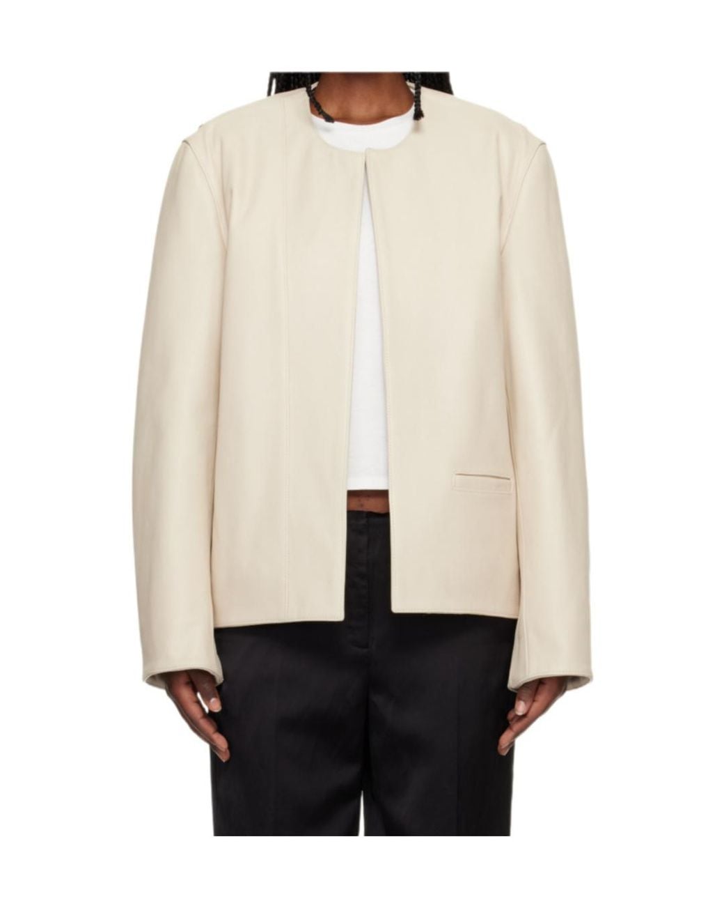 Totême Natural Crew Neck Jacket