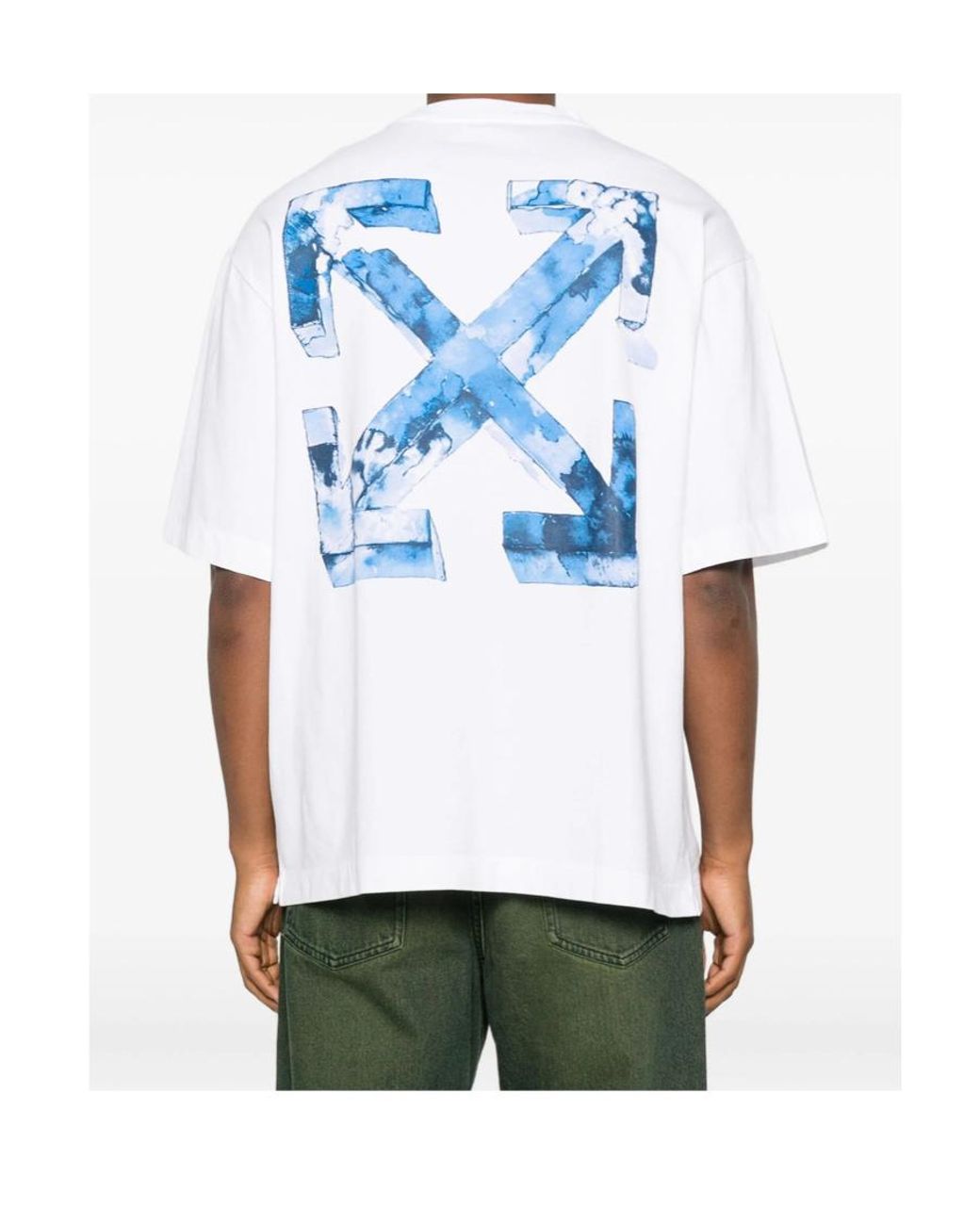 Off-White c/o Virgil Abloh White Cloudy Arrow Skate Crewneck T-Shirt for men