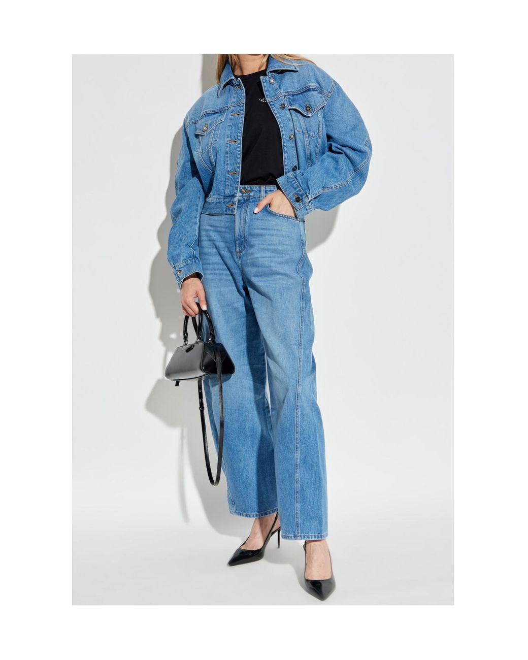 Givenchy Blue Cropped Denim Jacket