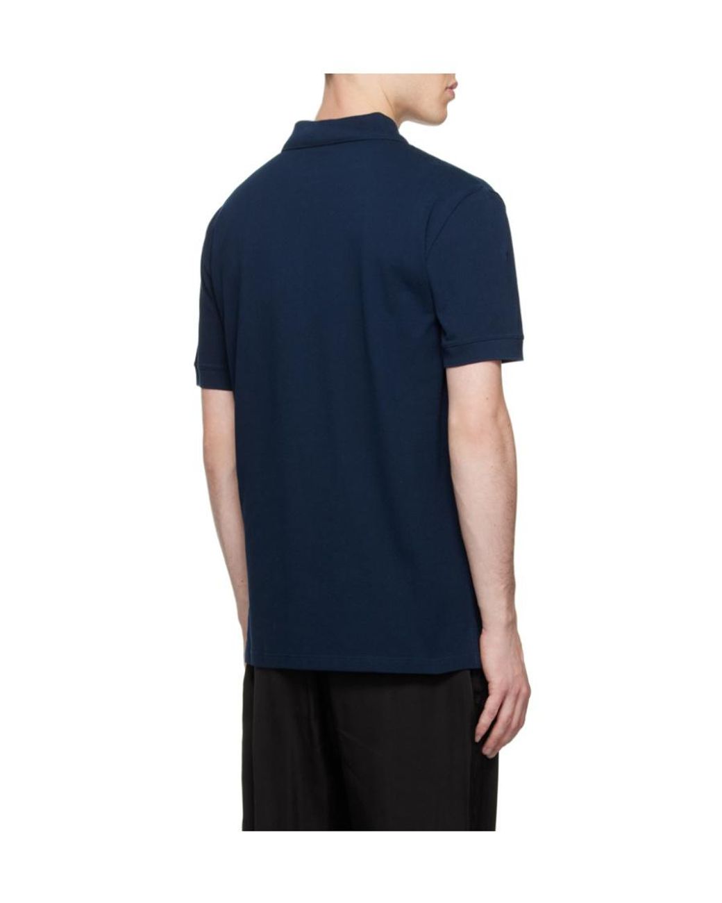 McQueen Blue Logo Embroidered Polo Shirt for men