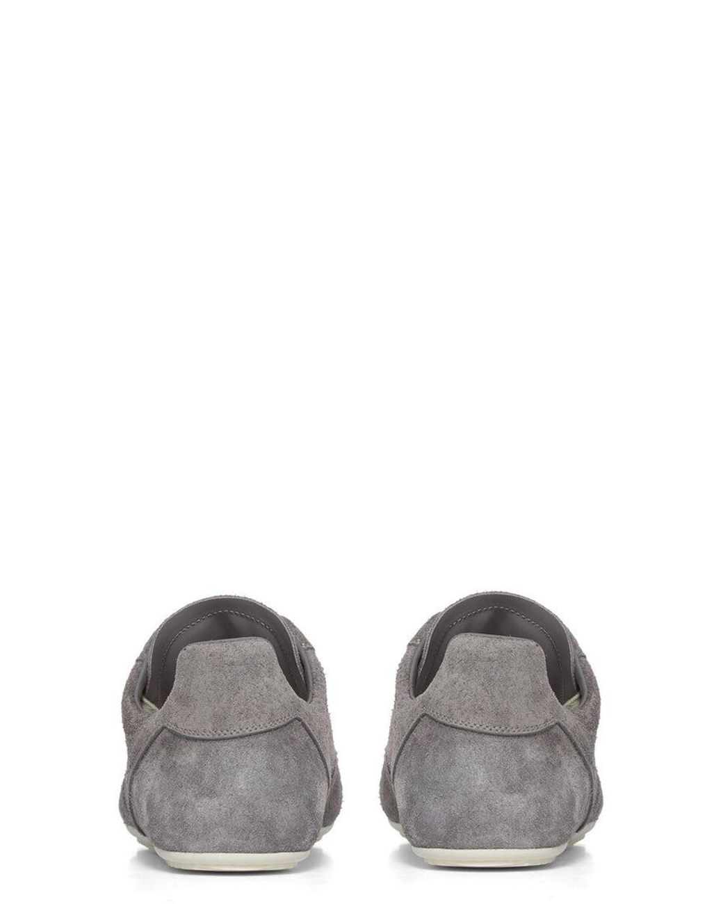 Rick Owens Gray Apos;S Suede Low-Top Sneakers for men