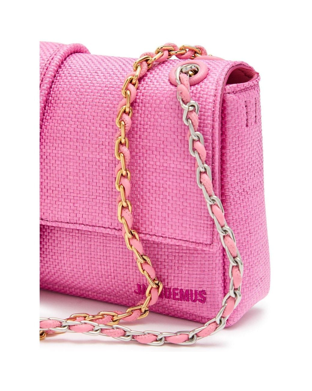 Jacquemus Pink Fabric Elongated Flip-Top Bag