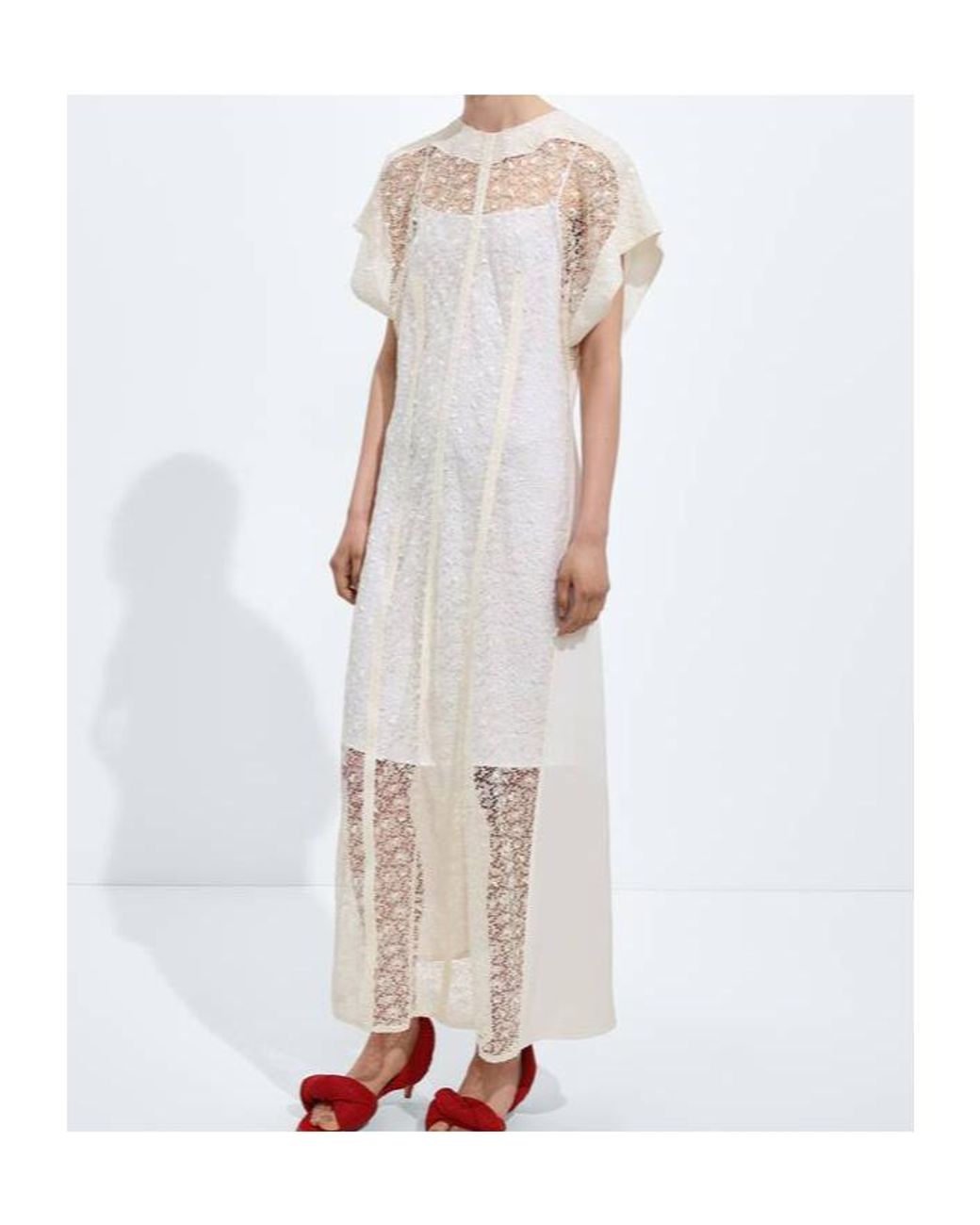 Bottega Veneta White Floral Lace Dress