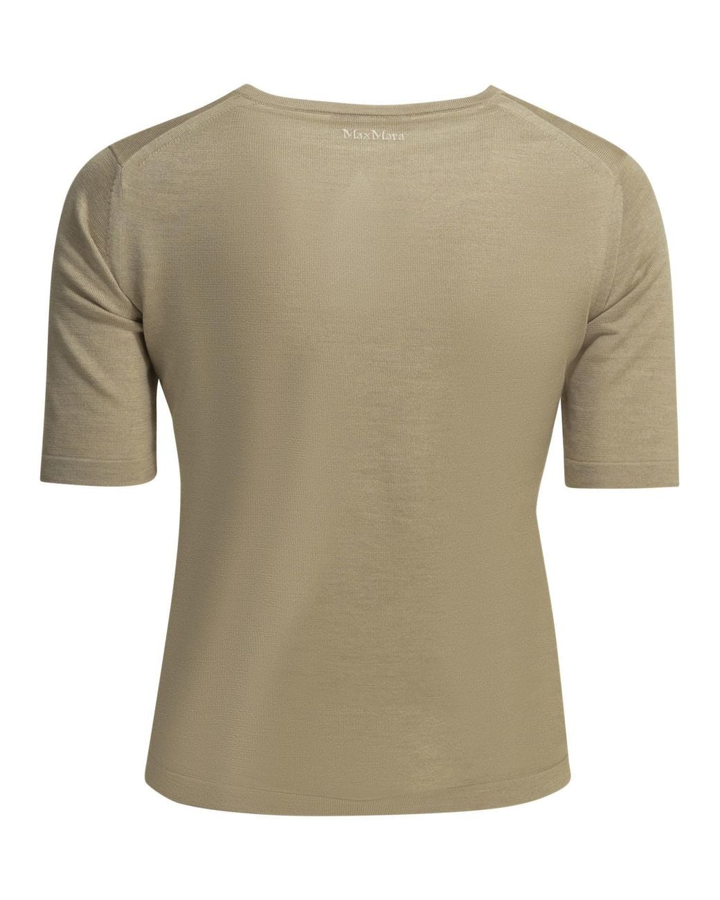 Max Mara Green Keyhole Short-Sleeve Knitted Sweater