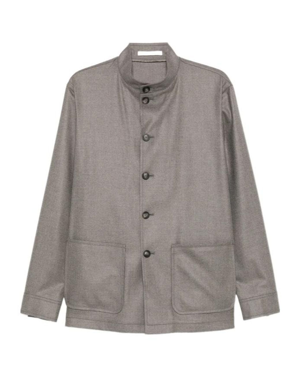 Tagliatore Gray Single-Breasted Casual Jacket for men