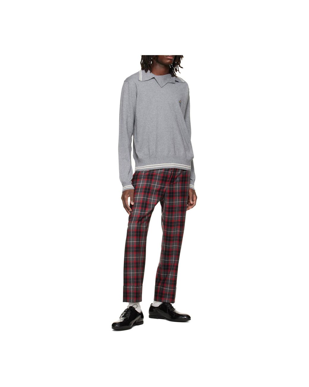 Vivienne Westwood Red George Turn-Up Trousers for men