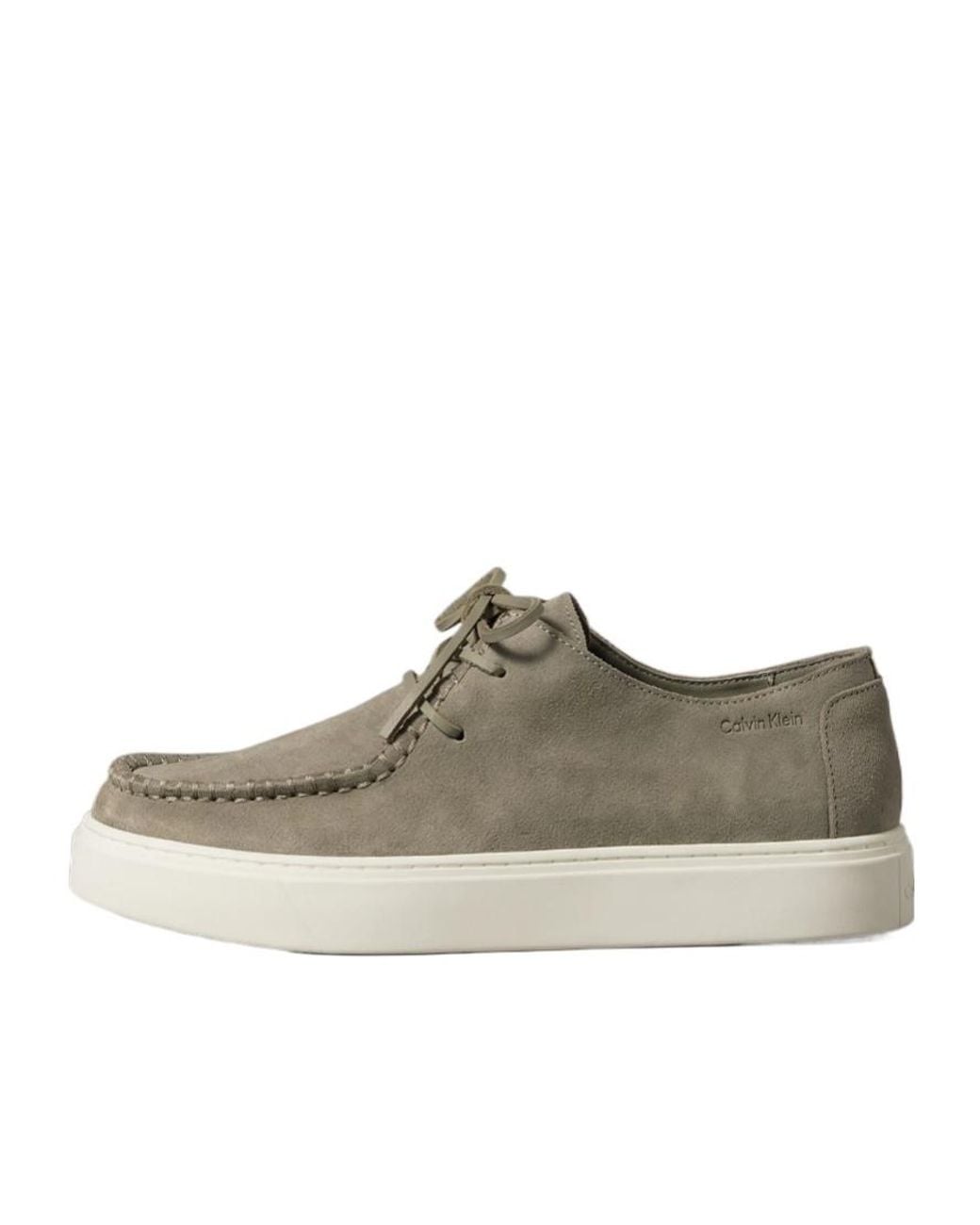 Calvin Klein Brown Moc-Toe Low-Top Sneakers for men
