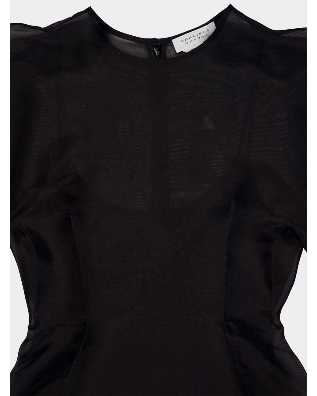 Gabriela Hearst Black Short Sleeve Dress