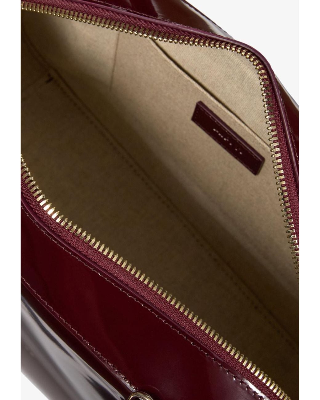 A.P.C. Red Flap Leather Shoulder Bag