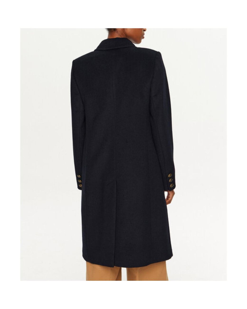 Ralph Lauren Blue Lauren Crested Buttoned Coat