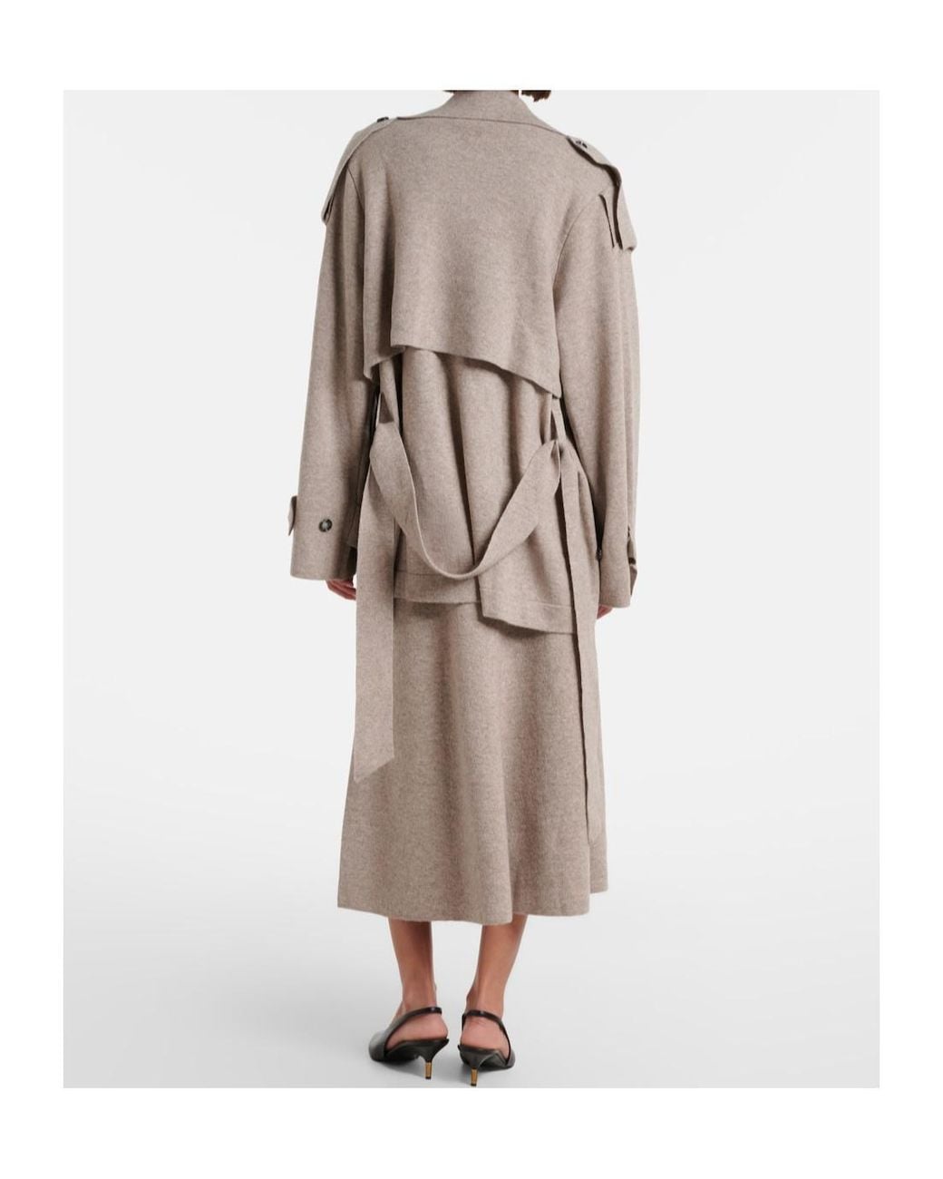 Jardin Des Orangers Brown Wool And Cashmere Midi Skirt
