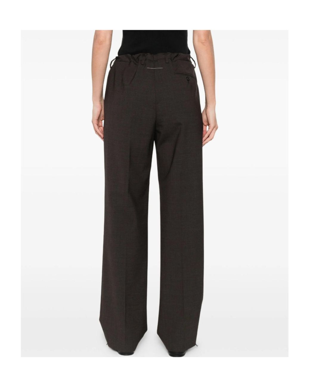 MM6 by Maison Margiela Black Pleated Trousers