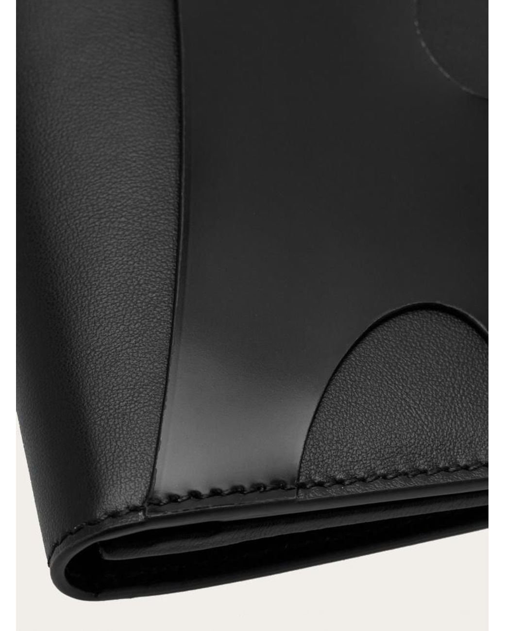 Ferragamo Black Hollowed-Out Jacket Wallet for men