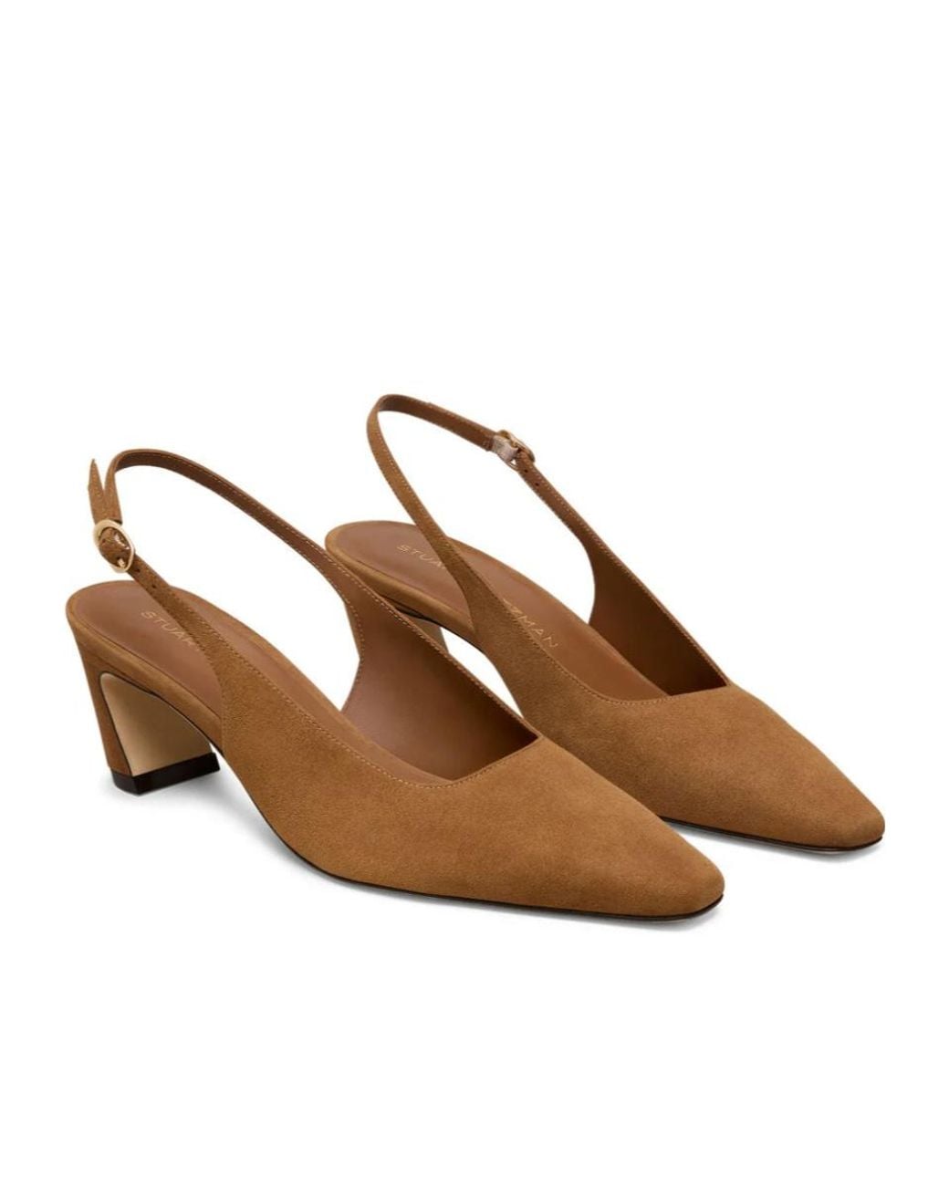 Stuart Weitzman Brown Stassi Slingback 50